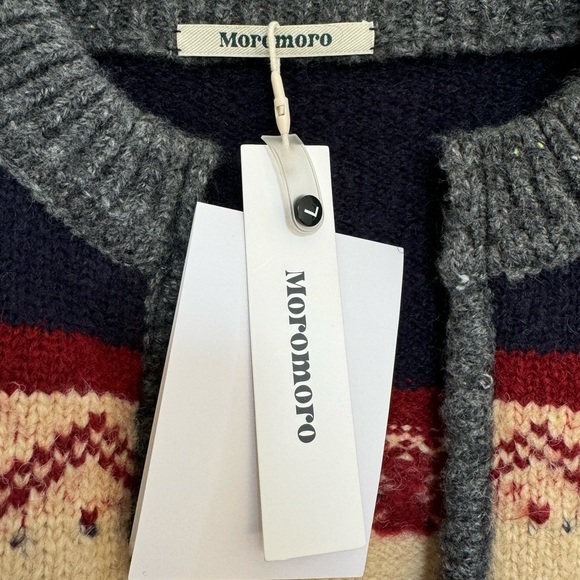 MOROMORO Rabbit Jacquard Zipper Knitted Cardigan - Picture 8 of 9
